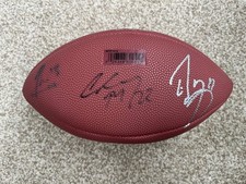Football Signed by Christian McCaffrey, Ed McCaffrey, and Max McCaffrey auto 1/1