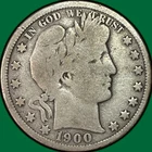1900 Barber Half Dollar Very Good VG Coin #38272
