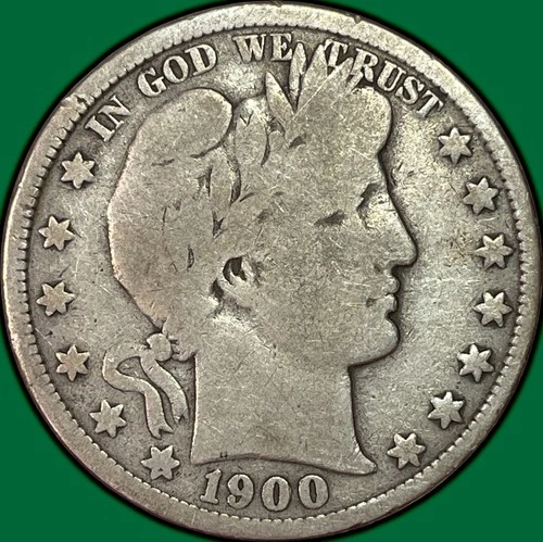1900 Barber Half Dollar Very Good VG Coin #38272