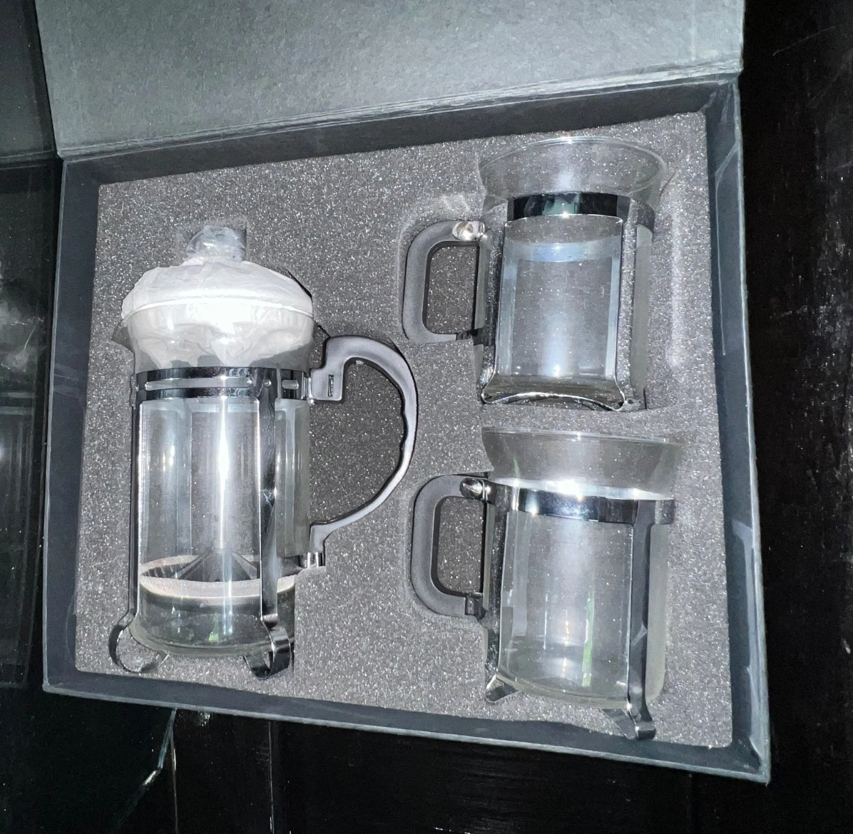 Coffee Press with Cups New in Box