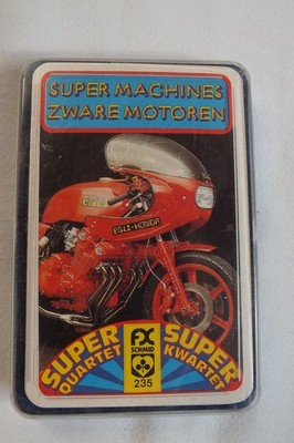 Vintage KARTENSPIEL - TOP ASS Trumpf - komplett - super machines motorrad - Quartett