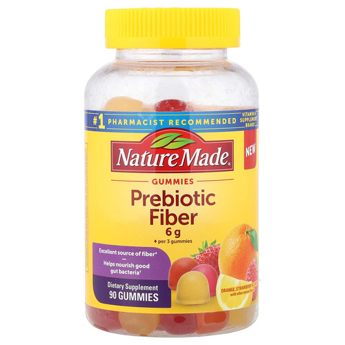 Prebiotic Fiber Gummies, Orange, Strawberry & Lemon, 90 Gummies