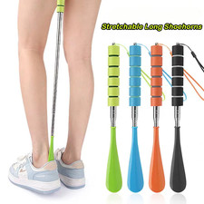 1/5 Pcs Shoe Horn Extra Long Handle Stainless Steel 28" Handled Metal Shoehorn