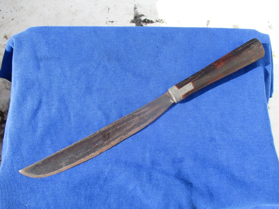 Vintage Knife Homemade From (? Civil War Sword Blade) Corn or Tobacco Knife - Image 3 of 4