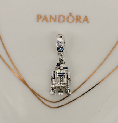 New 100% Genuine Pandora x Star Wars R2-D2 Dangle Charm #799248C01