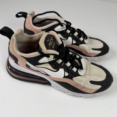 Nike Air Max 270 React Women's Sneakers Black Pink Beige US 7.5 EUR 38.5