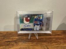 2018 Saquon Barkley 1/5 AUTO HOLO SQUARES ROOKIE Panini PRIZM Select GREEN RPA