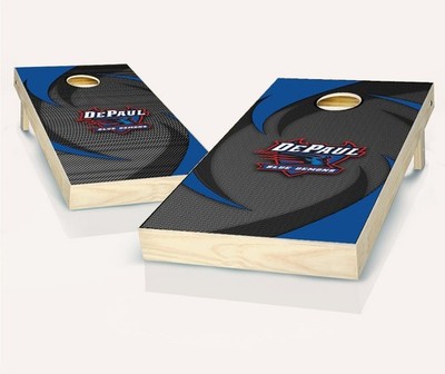 DePaul Cornhole Boards NCAA Licensed 2x4 Wood Frames Team Logo Bags
