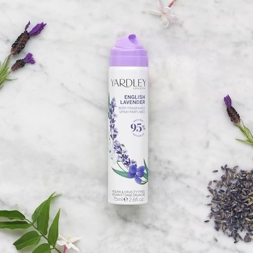 Yardley of London Refreshing Body Spray for Women, English Lavender, 2.6 Ounce
