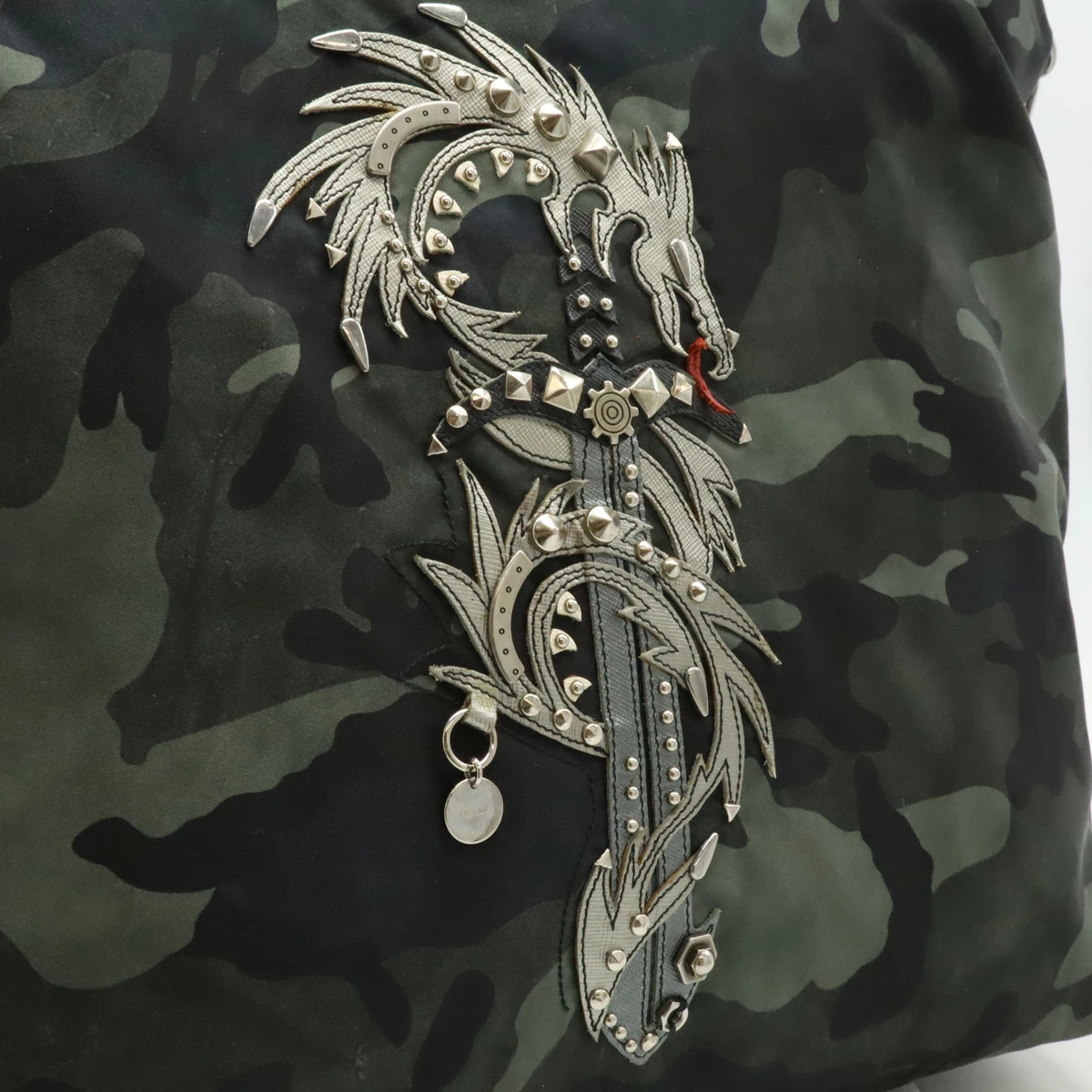 Prada Shoulder Bag Tote Dragon Camouflage Green Multicolor | eBay