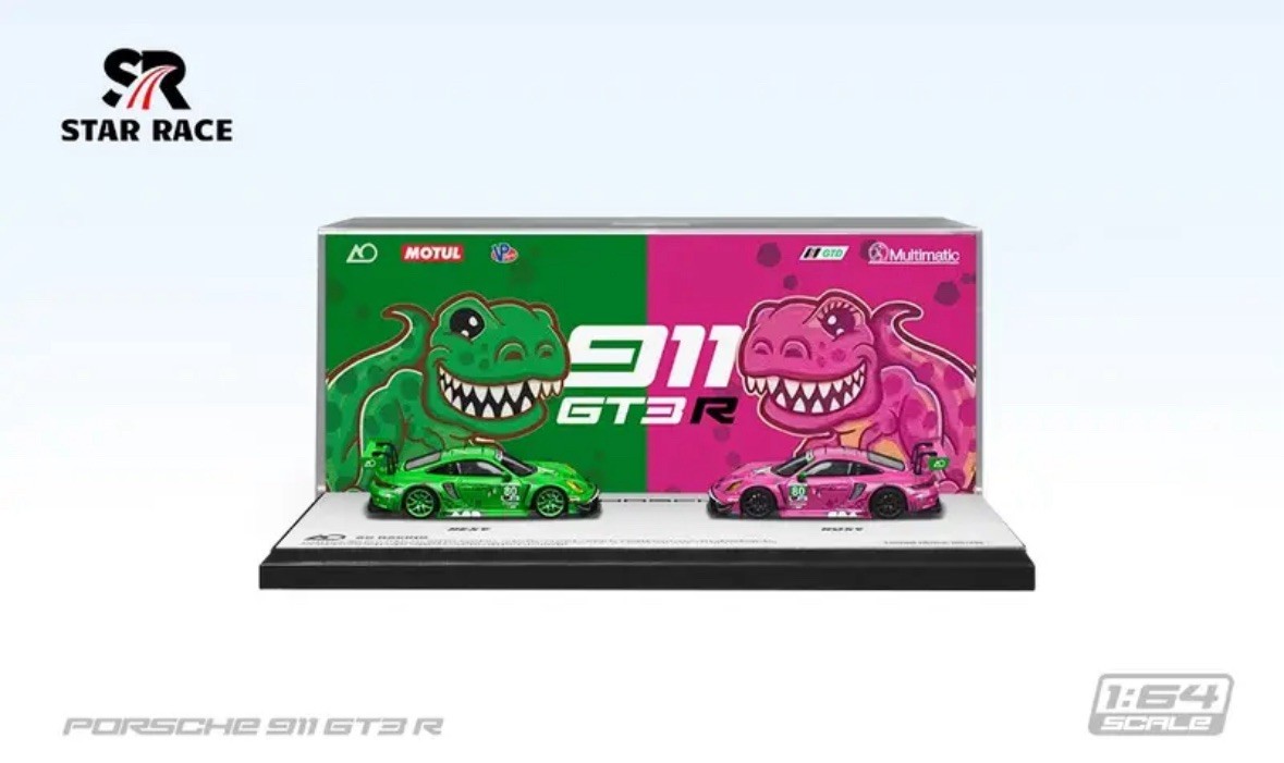 1/64 Scale star race Porsche 911 GT3 R Rexy And Roxy Set | eBay