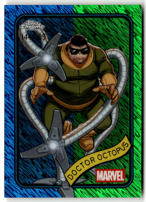 Topps Marvel Chrome 2025 Card No. 160 Doctor Octopus Blue Green Shimmer 144/199