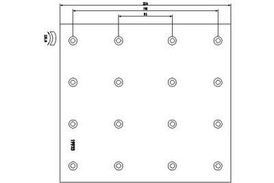 Textar 1993301 brake lining kit, drum brake for Scania