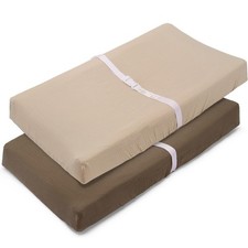 Muslin Changing Pad Cover for Baby Girls Boys-2 Pack 17"x 33" Cotton Soft Bre...