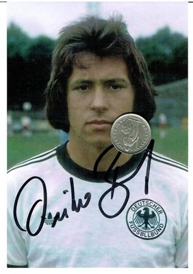 Dieter Bast 10x15 DfB VfL Bochum, red and white food with original signature
