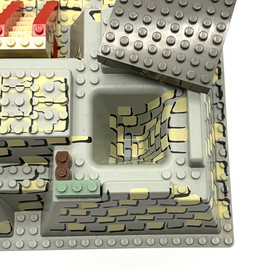 Lego Dragon Fortress 7419 Baseplate Raised 32 x 48 x 6 4 Corner Pits Rock Path