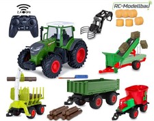 Jamara Landmaschinen RC Traktor FENDT 1:24 Anhänger Schwader Kipper Frontlader