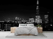3D Aerial View City Night Self-adhesive Remov...