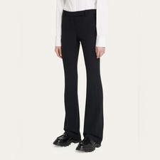 NWOT Alexander McQueen Black 100% Wool Crepe Boot Cut Suiting Pants Sz 38 / US 2