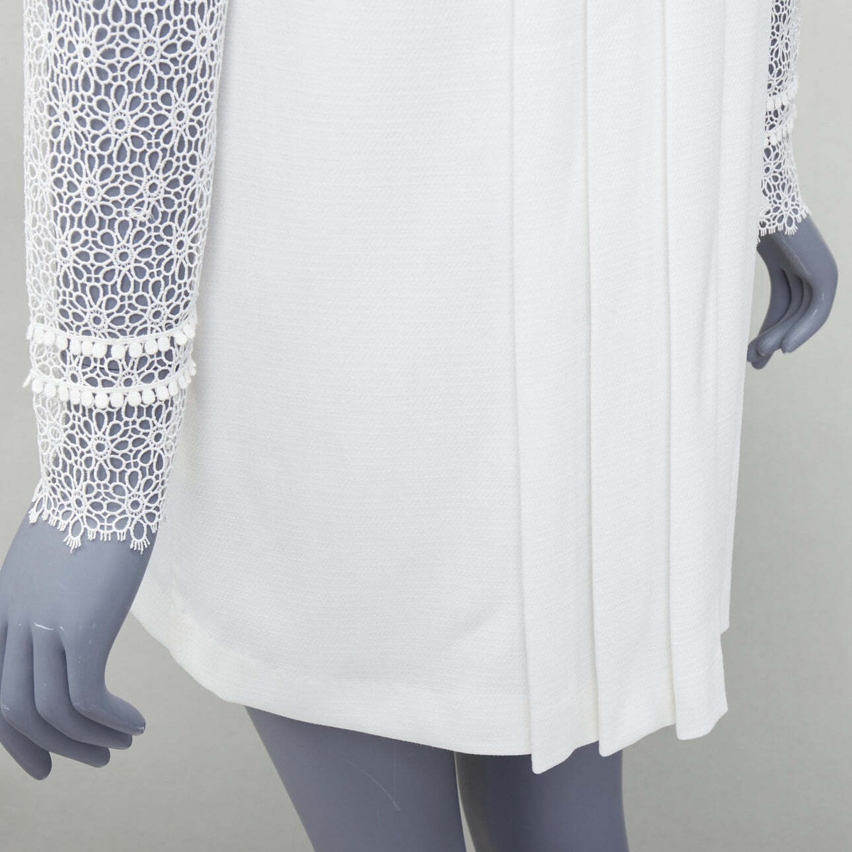 SELF PORTRAIT Military Cape Shoulder white floral lace