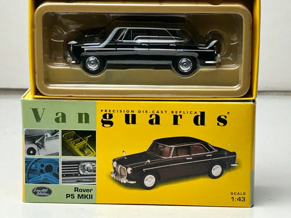 Vanguards 1:43 Scale Diecast Rover P5 MKII, Black - Image 3 of 4