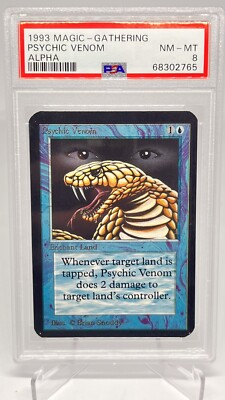 1993 MTG ~ Graded Alpha ~ MINT-NM Psychic Venom ~ PSA Graded 8