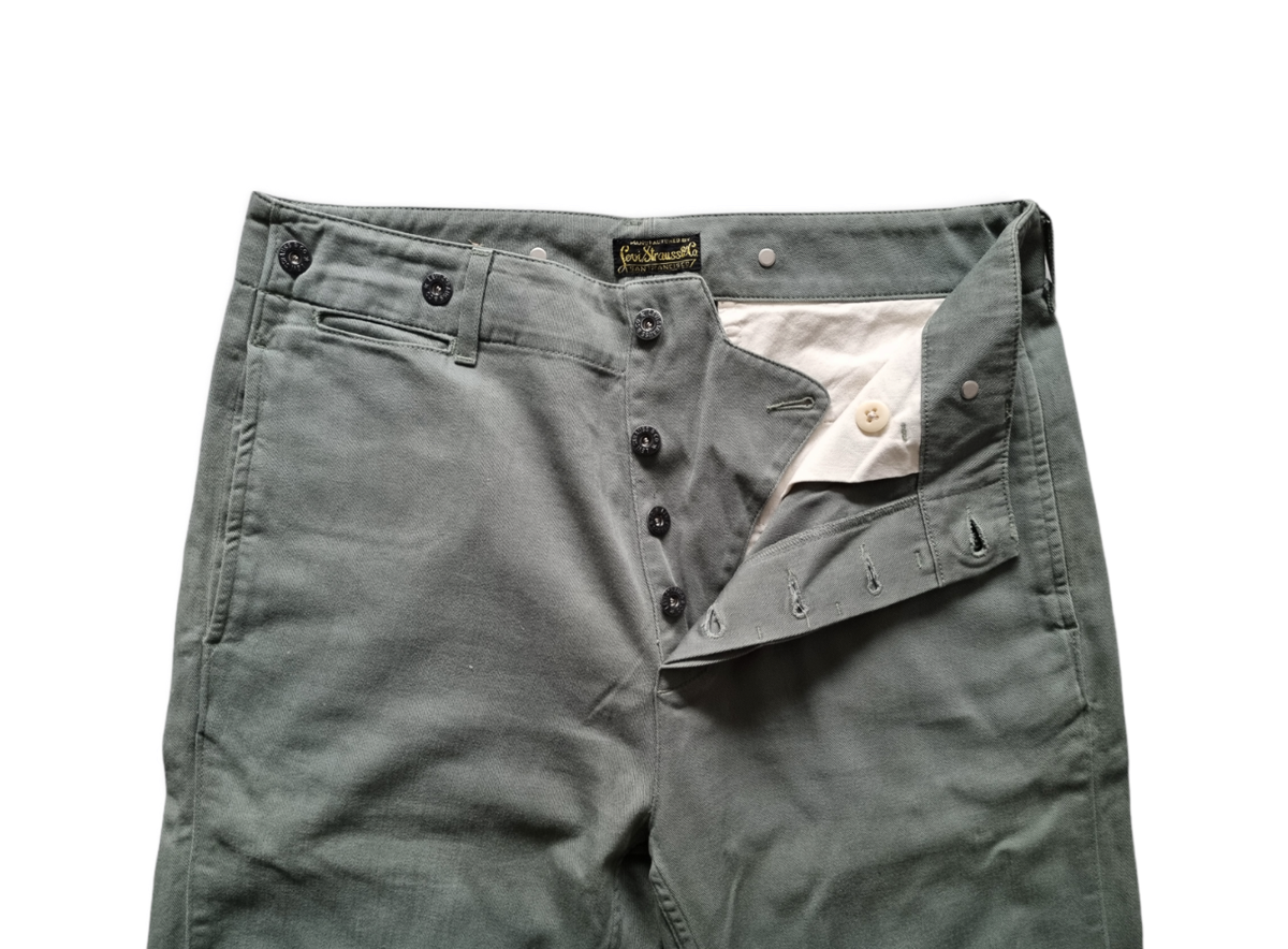 New LVC Levi's Vintage Clothing 1920's Chino Olive Green W31L32 | eBay
