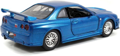 Kyosho Jada 1/32 The Fast and the Furious Nissan Skyline GT-R R34 Blue - Picture 16 of 24