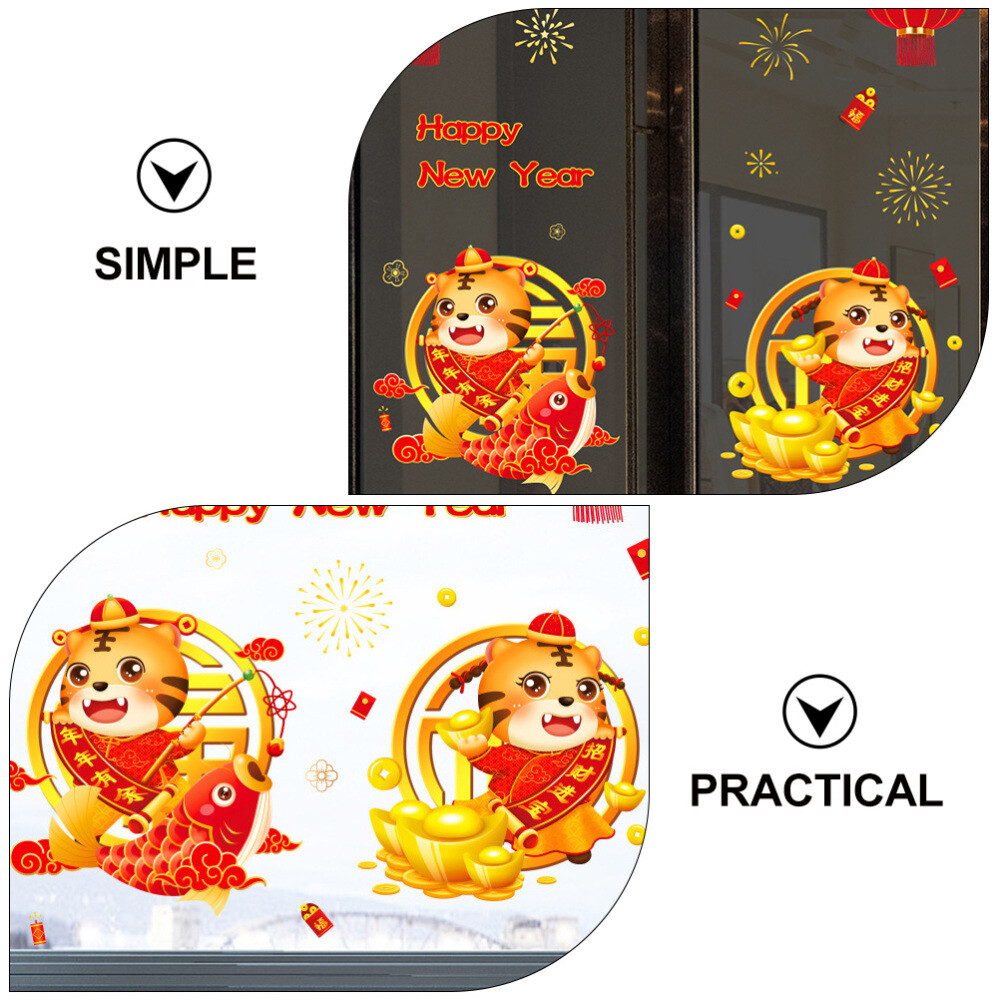 2 Sheets Spring Festival Lanterns Window Stickers Decorations eBay