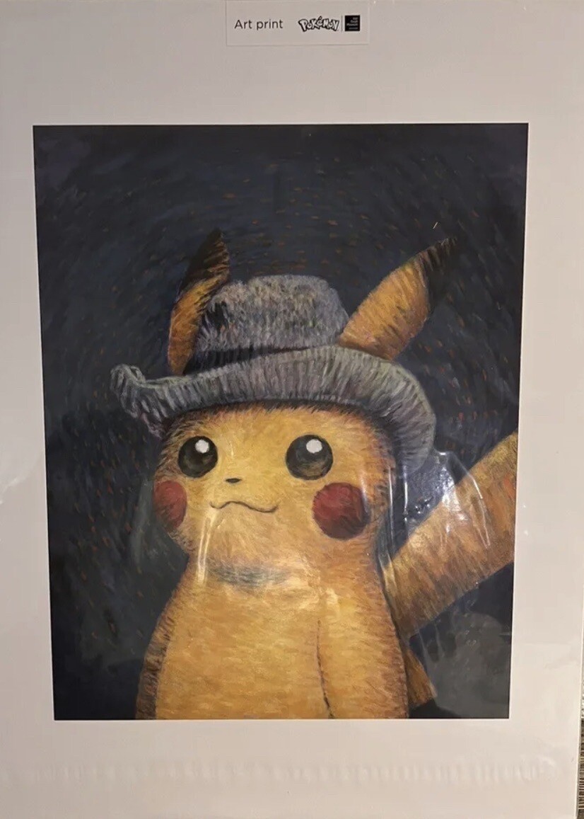 Pokémon Van Gogh Museum Pikachu Art Print Museum Exclusive IN HAND