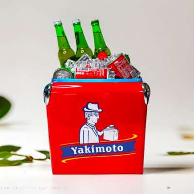 Yakimoto Retro Vintage Metal Cooler 13L Small Cooler Ice Chest-Free Shipping