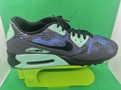 Nike Air Max 90 Premium 700157_403Running Shoe Men Sz 13 Hyper Cobalt/Green Glow - Picture 15 of 21