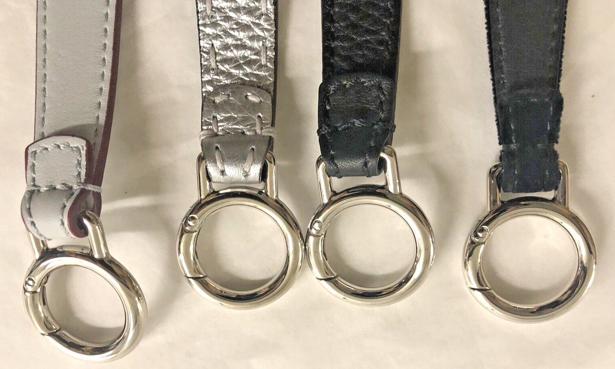 Auth Fendi Bag Strap Leather Silver Hardware 45