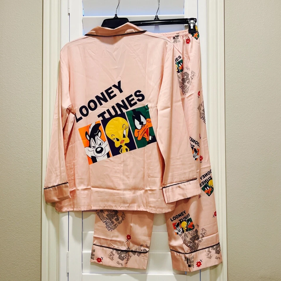 Nuevo Conjunto de Pijama para Mujer Looney Tunes Piolín Pájaro Seda Hielo Sexy y Cómodo (S) Foto 3 de 4