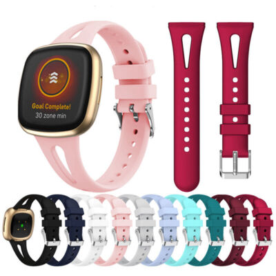 For Fitbit Versa 3/4 Sense Slim Silicone Strap Wristband Replacement Watch Band