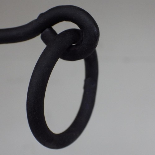 smaller black iron,40 mm, rustic ring pull,drawer pull,Superior Brass 2045 - Picture 3 of 4
