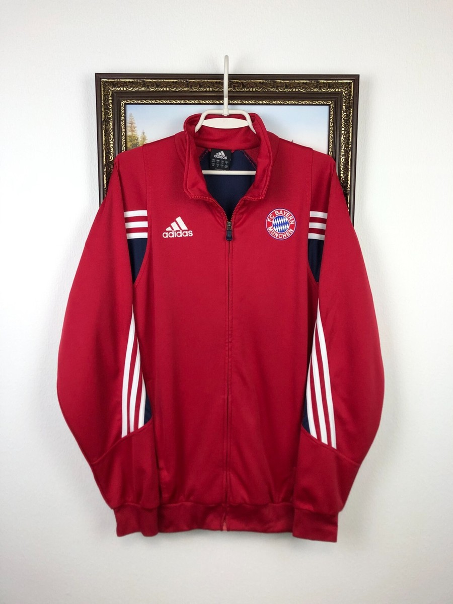 Vintage Adidas Bayern Munich Football Jacket Soccer Track Top Mens