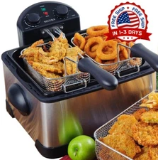 Freidora Profunda Proctor Silex Con Cesta Capacidad De Aceite 4 Litros Acero NEW