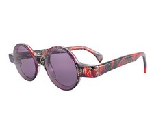 NEW VINTAGE RARE ALAIN MIKLI 0150 ROUND RED TONES FRANCE SUNGLASSES 1990