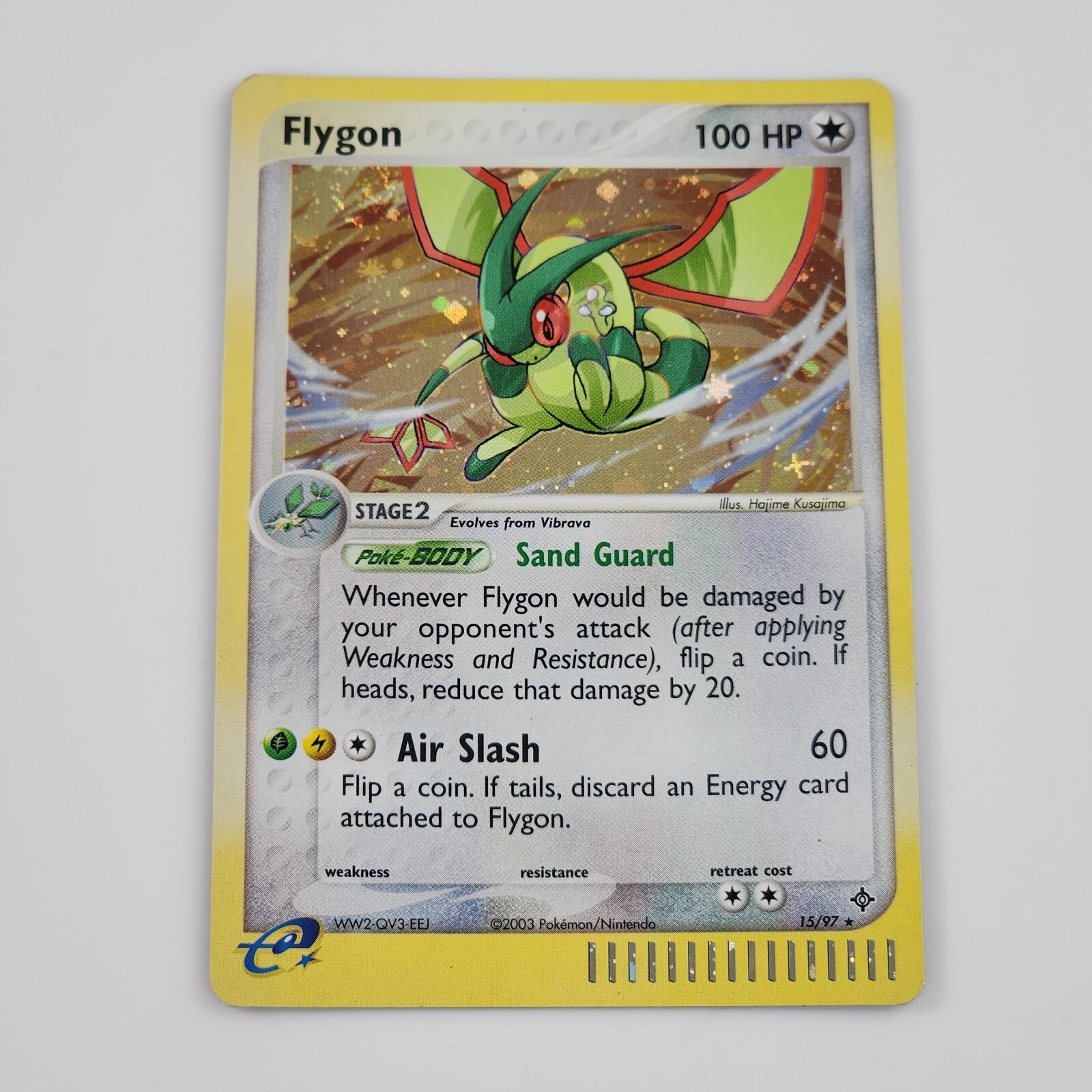2003 Pokemon League Cosmic Holo Flygon 15/97 Promo Card Pokémon TCG LP Rare Vtg