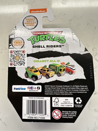 2023 Funrise Teenage Mutant Ninja Turtles Nickelodeon Shell Riders Set Of 4 Cars - Picture 3 of 9