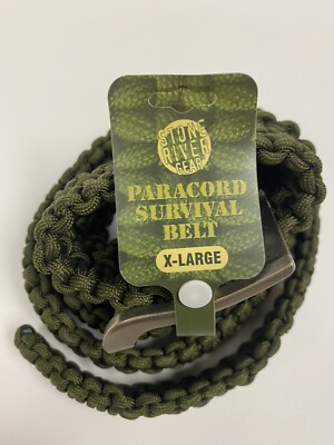 NEW Stone River Gear 500 Lb. Survival Paracord Belt Green X-Large