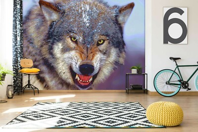 3D Schwarz Wolf ZHUC152 Tapete Wandbild Fototapete Alius Herb Zoe