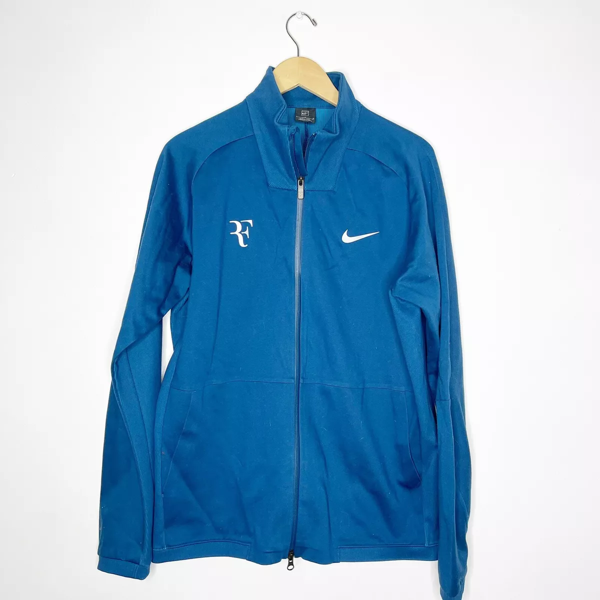 Nike Premier RF Roger Federer Tech Fleece Blue Full Zip Jacket