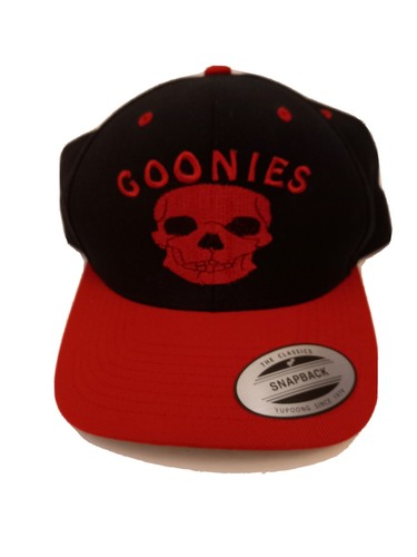 THE GOONIES SKULL LIDS HAT BLACK \u0026 RED 