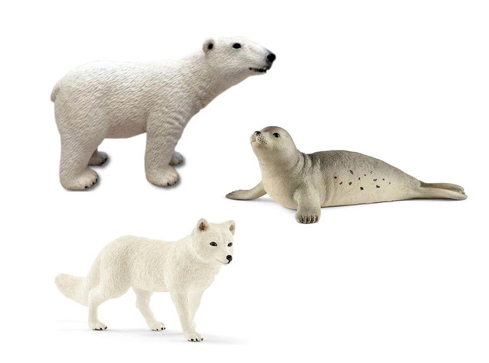 Schleich - Figuras de Animales Salvajes Del Mundo 14-teilig Oso Polar Panther - Imagen 3 de 4