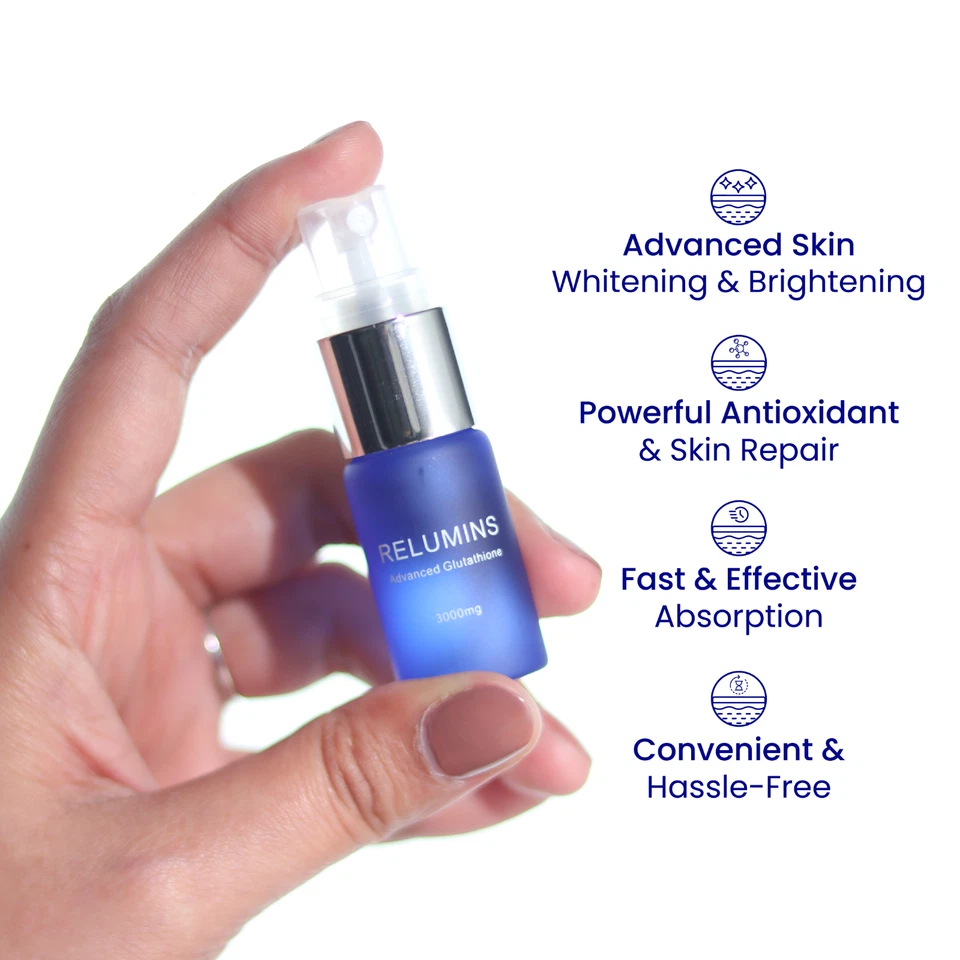 Relumins 高剂量下谷胱甘肽口服喷雾 6000 毫克加锌 — 第 2/4 张图片