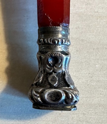 Antique solid silver & agate wax seal. - Picture 6 of 9