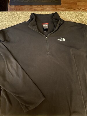 The North Face TNF Men's Long Sleeve Sweater 1/4 Zip Athletic Sports Top XL