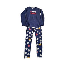 Kids Girls' 2pc Long Sleeve Top  Legging Bottom Set - 8Y - Navy